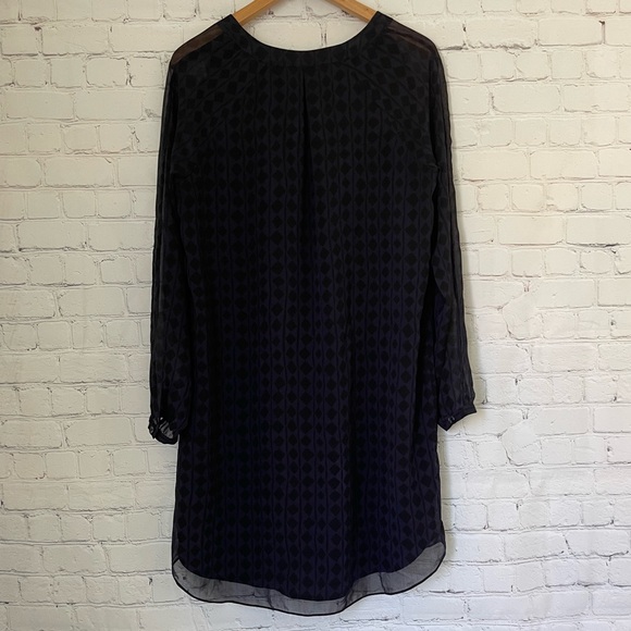 Cabi Harlequin Diamond Shift Dress purple/black size Small - Picture 6 of 9